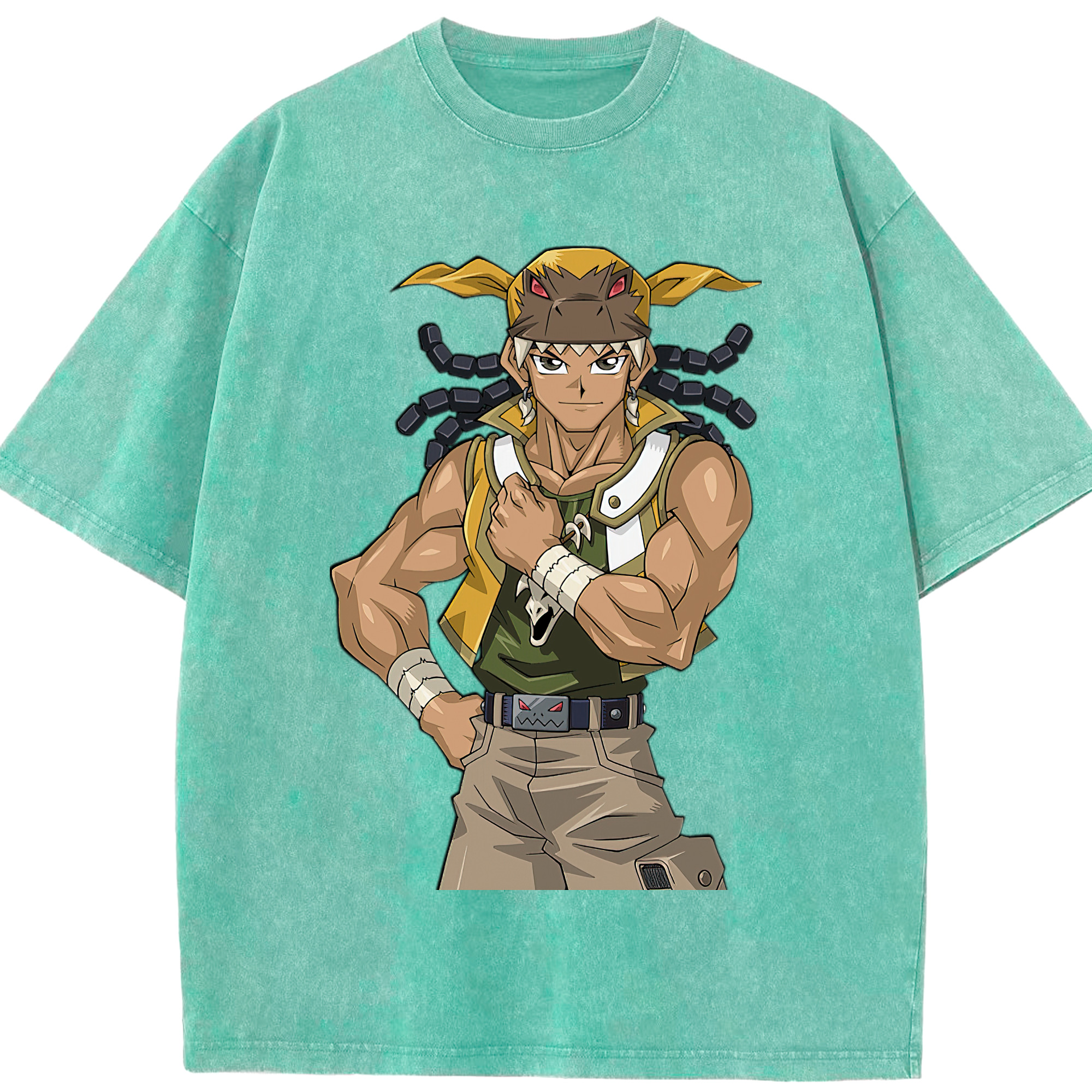 （画像用） 遊☆戯☆王 Yu-Gi-Oh! 綿100% ヴィンテージ風 半袖Tシャツ（フロントプリント）